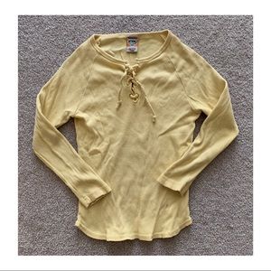 2000s Weavers Yellow 3/4 Length Top (Kids)